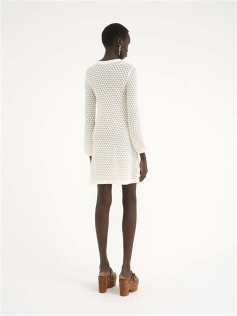 celine mini dress|Women's Mini dress in cotton pointelle .